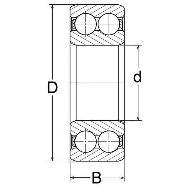 Roulement A Double Rangees de Billes GB10721S03 référence fournisseur 40114200